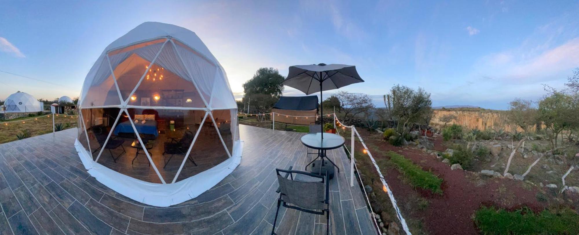 El Gato Glamping Con Vista A Prismas Basalticos Hotell Huasca de Ocampo Exteriör bild