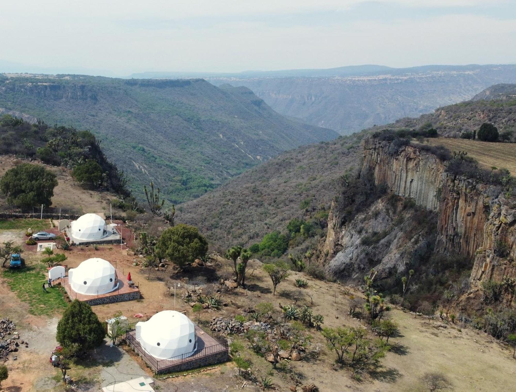 El Gato Glamping Con Vista A Prismas Basalticos Hotell Huasca de Ocampo Exteriör bild